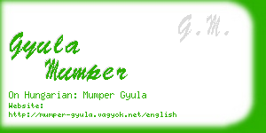 gyula mumper business card